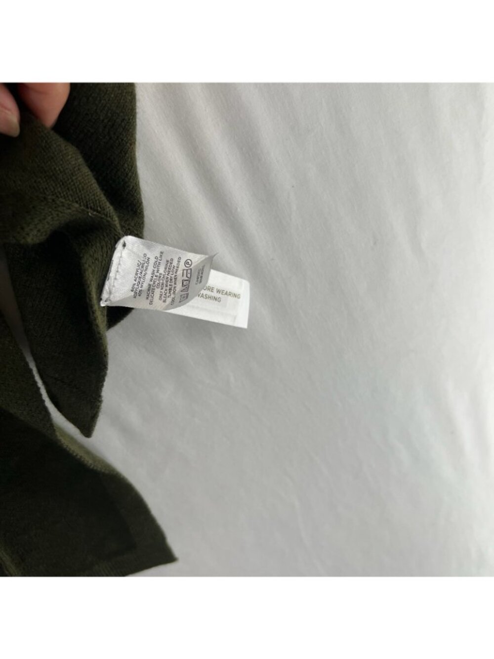 LOFT Open Front Poncho Cardigan Sweater Womens XS/S Kimono Relaxed Olive Green - Picture 9 of 9